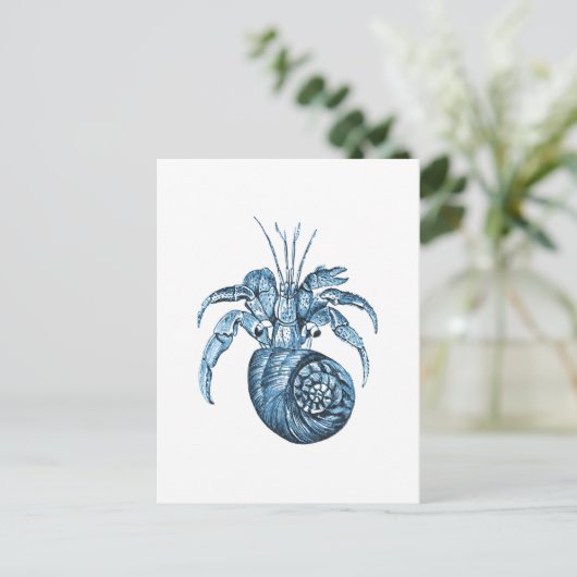 Carte Postale Fish beach ocean coastal nautical sea blue toxits (Debout devant)