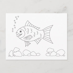 Carte postale Fish Color me