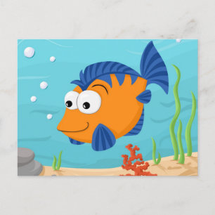 Carte Postale Fish for kids