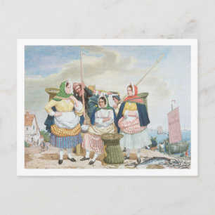 Carte Postale Fish Market by the Sea, c.1860 (oil on canvas)