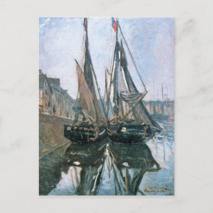 Carte Postale Fishing Boats at Honfleur by Claude Monet