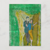 Carte Postale Fishing Couple from 1930s era collage (Devant)