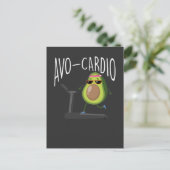Carte Postale Fitness Avocado Pun Runner Vegan Fruit (Debout devant)