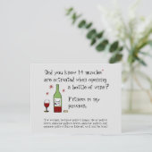 Carte Postale Fitness Est Ma Passion Drôle Citation Vin (Debout devant)