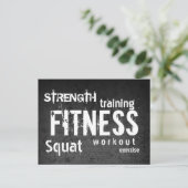 Carte Postale Fitness Personal Trainer Grunge Dark Professional (Debout devant)