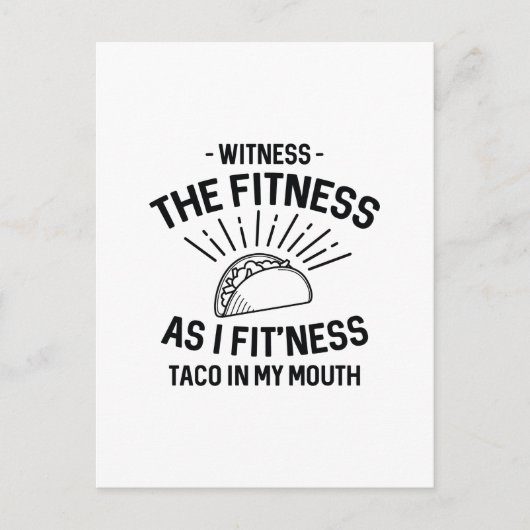 Carte Postale Fitness Taco (Devant)