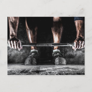 Carte Postale Fitness Weightlifting Gym entraînement