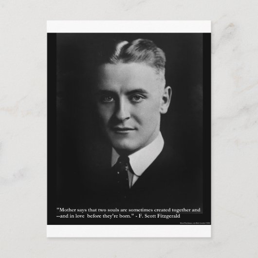 Carte Postale Fitzgerald "Deux âmes" & Citer Tee - shirts et cad (Devant)