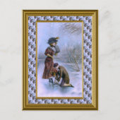 Carte Postale Fixation des patins 1920 (Devant)