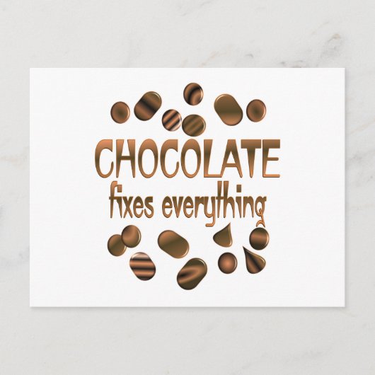Carte Postale Fixations au chocolat (Devant)
