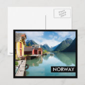 Carte Postale Fjaerpayfjord paysage de fjord en Norvège (Devant / Derrière)