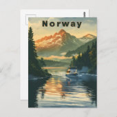 Carte Postale Fjord de Norvège (Devant / Derrière)