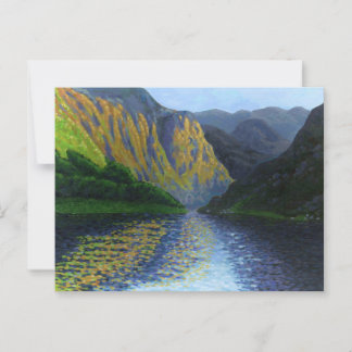 Carte Postale Fjord norvégien approchant du coucher du soleil