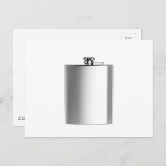 Carte Postale Flacon de hanche en acier inoxydable (Devant / Derrière)
