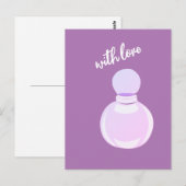 Carte Postale Flacon de parfum violet (Devant / Derrière)