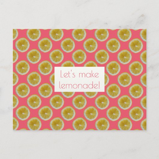 Carte Postale Flacons de citron Faisons de la limonade (Devant)