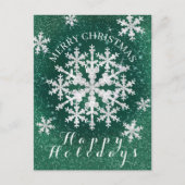 Carte Postale Flacons de neige Vert Blanc (Devant)