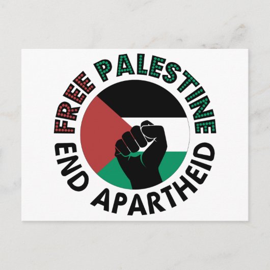 Carte Postale Flag de la Palestine (Devant)