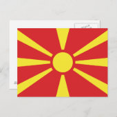 Carte Postale Flag de Macedonia (Devant / Derrière)