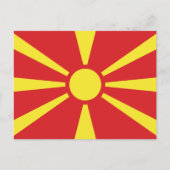 Carte Postale Flag de Macedonia (Devant)