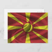 Carte Postale Flag de Macedonia (Devant / Derrière)