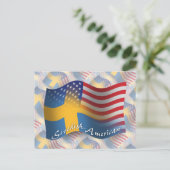 Carte Postale Flag de Swedish-American (Debout devant)