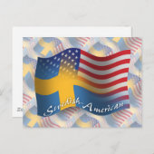 Carte Postale Flag de Swedish-American (Devant / Derrière)