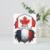 Carte Postale Flag des Trois Canadiens Canada (Debout devant)