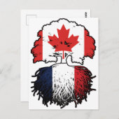 Carte Postale Flag des Trois Canadiens Canada (Devant / Derrière)