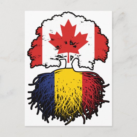 Carte Postale Flag des Trots du Canada (Devant)