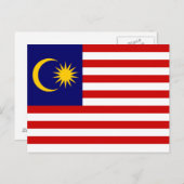 Carte Postale Flag malaisien (Devant / Derrière)