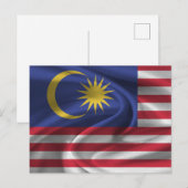 Carte Postale Flag malaisien (Devant / Derrière)