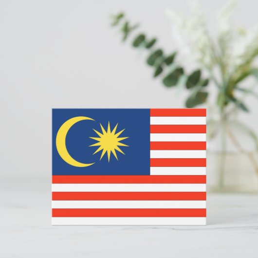 Carte Postale Flag malaisien (Debout devant)