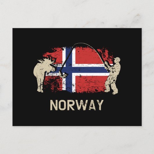 Carte Postale Flag norvégien (Devant)