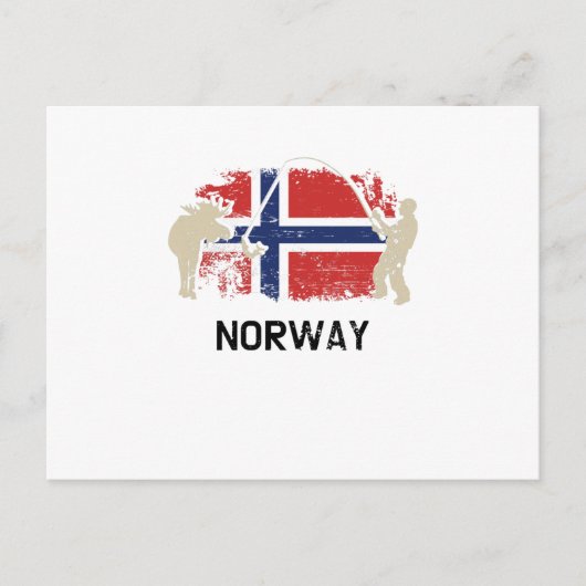 Carte Postale Flag norvégien (Devant)