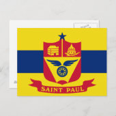 Carte Postale Flag of St Paul, Minnesota Postcard (Devant / Derrière)