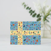 Carte Postale Flag of Sweden with culture icons postcard (Debout devant)