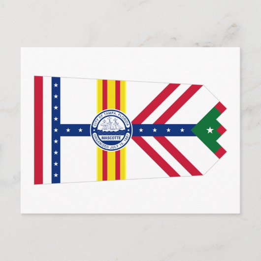 Carte Postale Flag of Tampa, Floride (Devant)