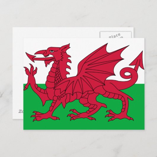 Carte Postale Flag of Wales (Devant / Derrière)