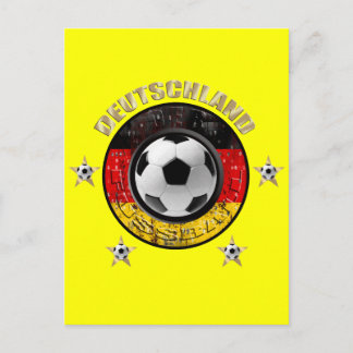 Carte Postale Flagge de Fussball de Deutschland Vier Sterne
