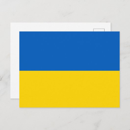 Carte Postale Flagge Ukraine (Devant / Derrière)