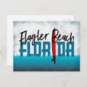 Carte postale Flagler Beach Florida Surboard (Devant / Derrière)