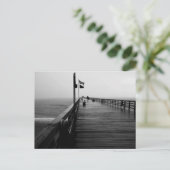 Carte Postale Flagler Beach Pier Photographie noir et blanc (Debout devant)