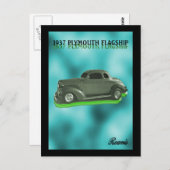 CARTE POSTALE FLAGSHIP DE PLYMOUTH 1937 (Devant / Derrière)