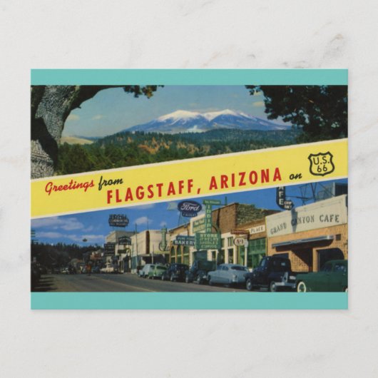CARTE POSTALE FLAGSTAFF ARIZONA ON U.S. HWY. 66 POSTCARD (Devant)