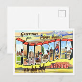 Carte postale Flagstaff, Arizona Vintage Big Lette (Devant / Derrière)