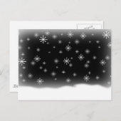 CARTE POSTALE FLAKES À NEIGE NOIR (Devant / Derrière)