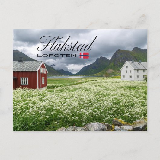 Carte Postale Flakstad dans les Lofoten (Devant)