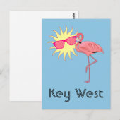 Carte Postale Flamant de Key West (Devant / Derrière)