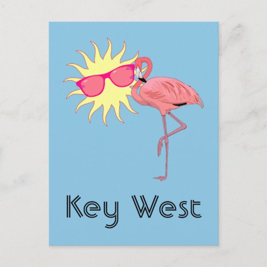 Carte Postale Flamant de Key West (Devant)